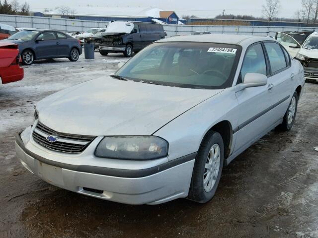 2G1WF52E349130986 - 2004 CHEVROLET IMPALA SILVER photo 2