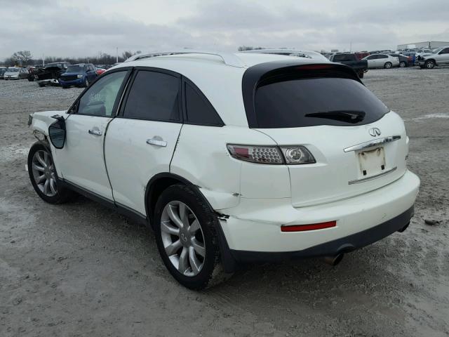 JNRAS08W05X209762 - 2005 INFINITI FX35 WHITE photo 3