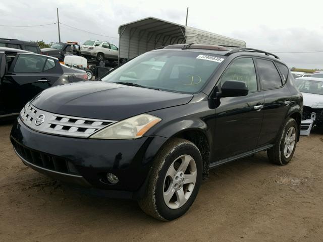 JN8AZ08TX5W312134 - 2005 NISSAN MURANO SL BLACK photo 2