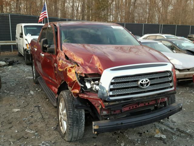 5TBEV581X7S465547 - 2007 TOYOTA TUNDRA CRE BURGUNDY photo 1