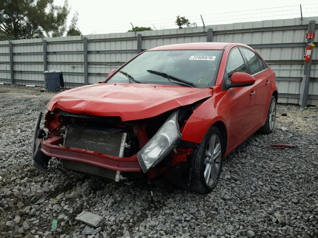 1G1PG5SB9F7180562 - 2015 CHEVROLET CRUZE LTZ RED photo 2