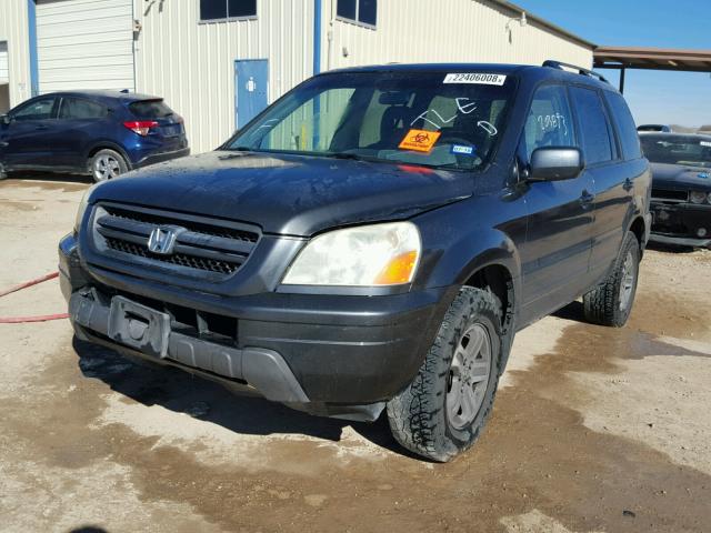 2HKYF18475H544651 - 2005 HONDA PILOT EX GRAY photo 2