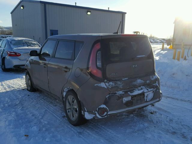 KNDJN2A25E7090567 - 2014 KIA SOUL BROWN photo 3