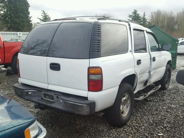 1GNEC13V12R183151 - 2002 CHEVROLET TAHOE C150 WHITE photo 4