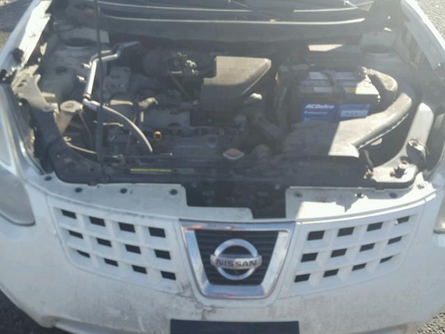 JN8AS58V38W407402 - 2008 NISSAN ROGUE S WHITE photo 7