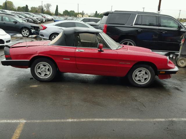 ZARBA5589H1048769 - 1987 ALFA ROMEO SPIDER VEL RED photo 9