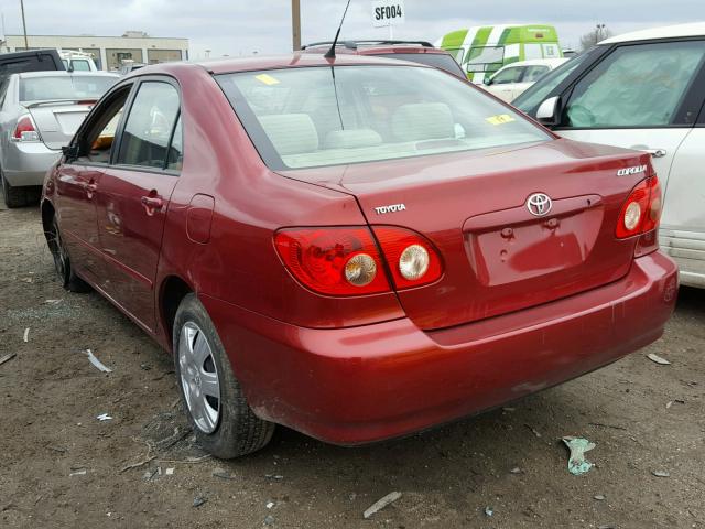 1NXBR32E38Z982776 - 2008 TOYOTA COROLLA CE BURGUNDY photo 3