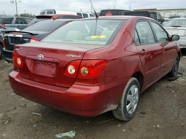 1NXBR32E38Z982776 - 2008 TOYOTA COROLLA CE BURGUNDY photo 4