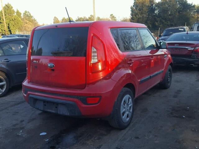 KNDJT2A56D7627025 - 2013 KIA SOUL RED photo 4