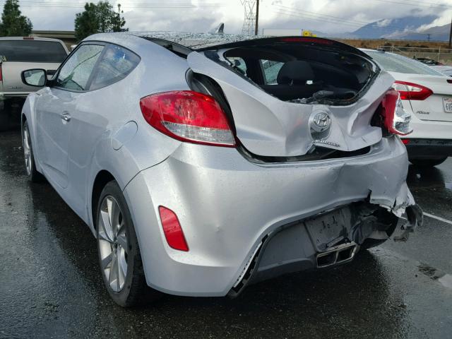 KMHTC6AD2HU309039 - 2017 HYUNDAI VELOSTER B SILVER photo 3