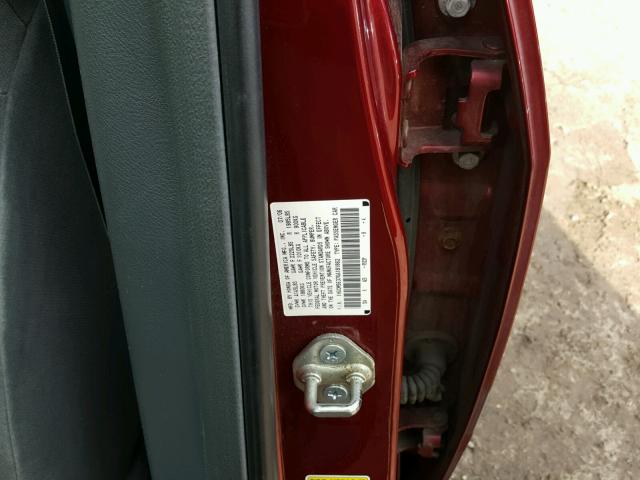 1HGCM56376A181862 - 2006 HONDA ACCORD SE MAROON photo 10