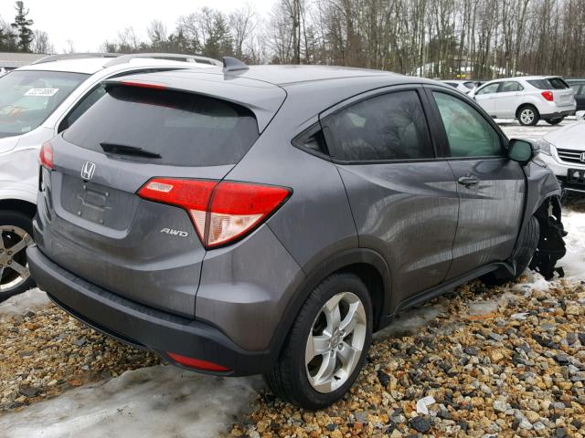 3CZRU6H57GM732223 - 2016 HONDA HR-V EX GRAY photo 4