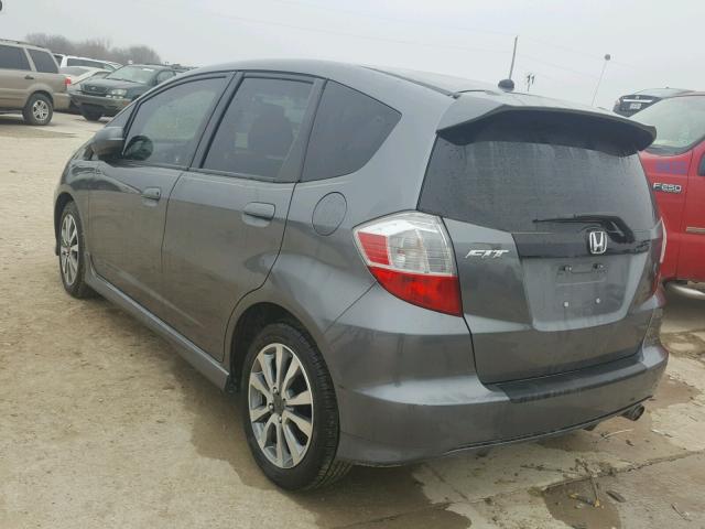 JHMGE8H57DC052646 - 2013 HONDA FIT SPORT GRAY photo 3