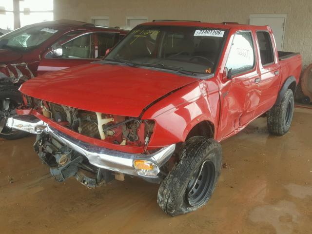 1N6ED27T0YC307245 - 2000 NISSAN FRONTIER C RED photo 2