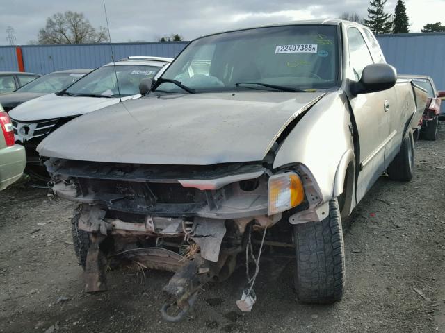 2FTRX18W61CA03514 - 2001 FORD F150 BEIGE photo 2