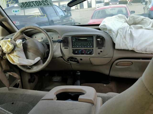 2FTRX18W61CA03514 - 2001 FORD F150 BEIGE photo 9