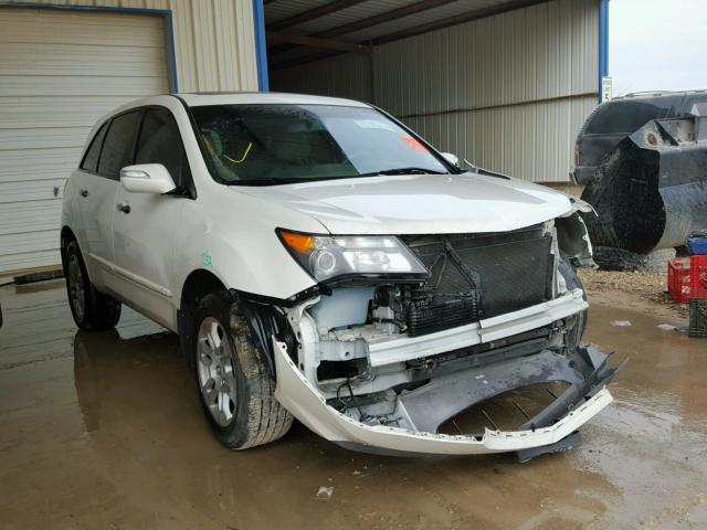 2HNYD284X9H508859 - 2009 ACURA MDX TECHNO WHITE photo 1