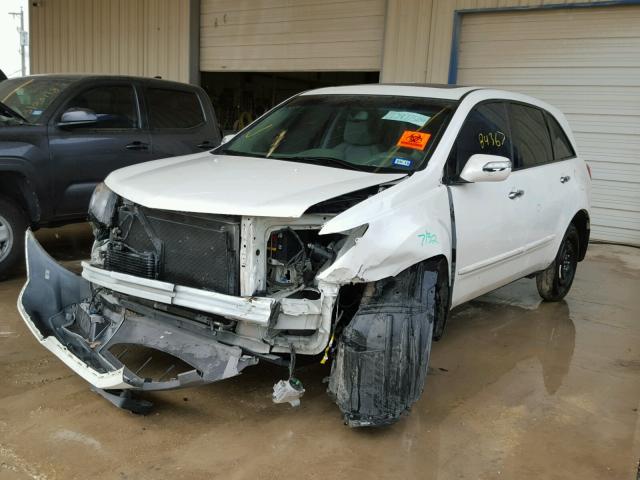 2HNYD284X9H508859 - 2009 ACURA MDX TECHNO WHITE photo 2