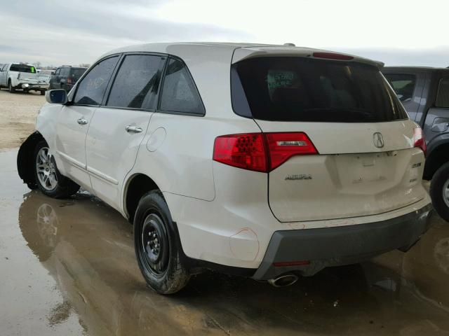 2HNYD284X9H508859 - 2009 ACURA MDX TECHNO WHITE photo 3