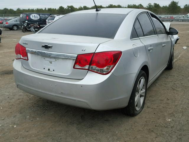 1G1PE5SB4D7294083 - 2013 CHEVROLET CRUZE LT SILVER photo 4