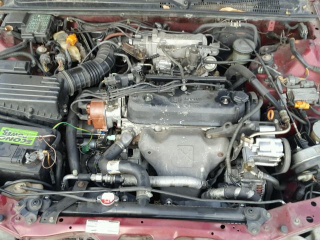 JHMCB7672NC058412 - 1992 HONDA ACCORD EX MAROON photo 7