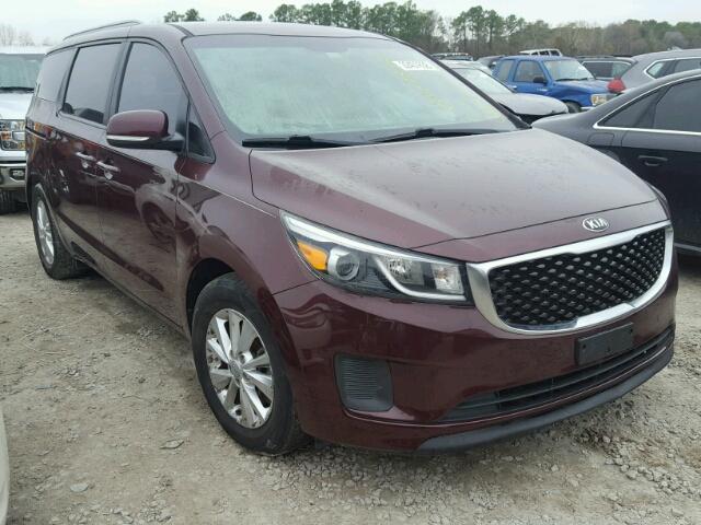 KNDMB5C1XF6027564 - 2015 KIA SEDONA LX MAROON photo 1