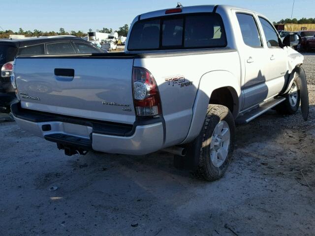 5TFJU4GN6CX014966 - 2012 TOYOTA TACOMA DOU SILVER photo 4