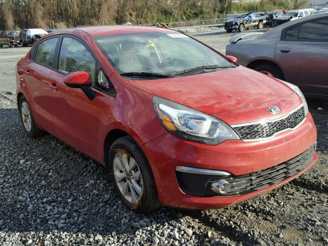 KNADN4A39G6661310 - 2016 KIA RIO EX RED photo 1