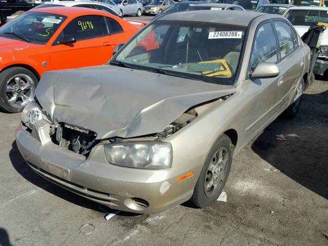 KMHDN45D83U664206 - 2003 HYUNDAI ELANTRA GL BEIGE photo 2