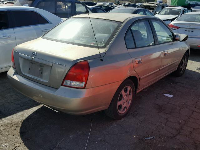 KMHDN45D83U664206 - 2003 HYUNDAI ELANTRA GL BEIGE photo 4