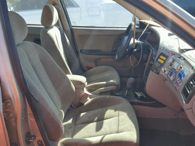 KMHDN45D83U664206 - 2003 HYUNDAI ELANTRA GL BEIGE photo 5