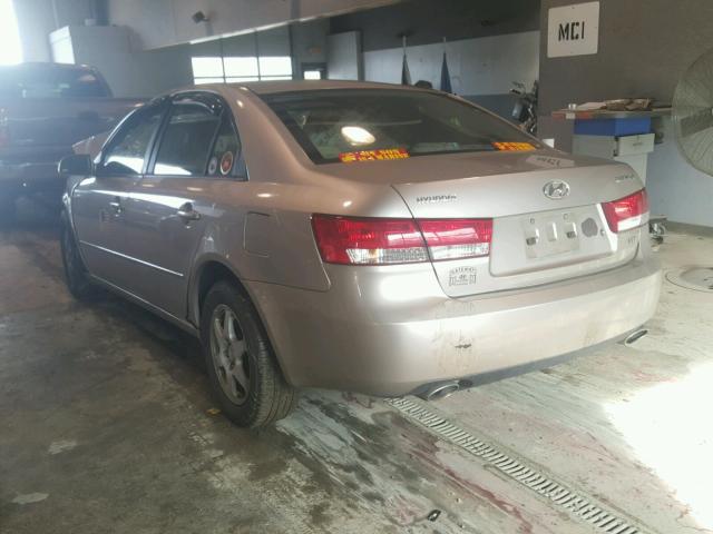 5NPEU46F16H152569 - 2006 HYUNDAI SONATA GLS GRAY photo 3