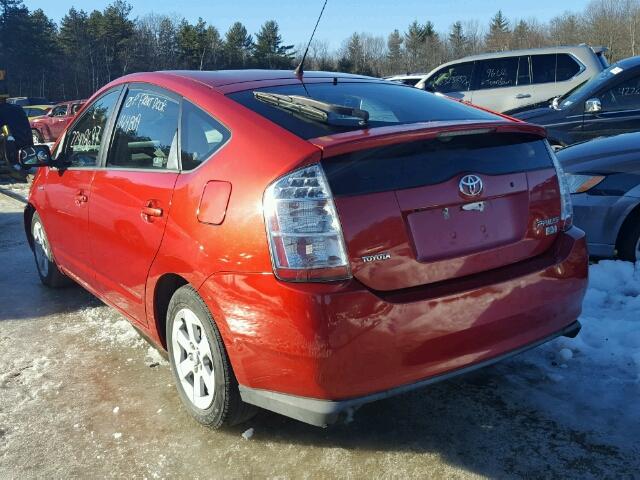 JTDKB20U277646675 - 2007 TOYOTA PRIUS RED photo 3