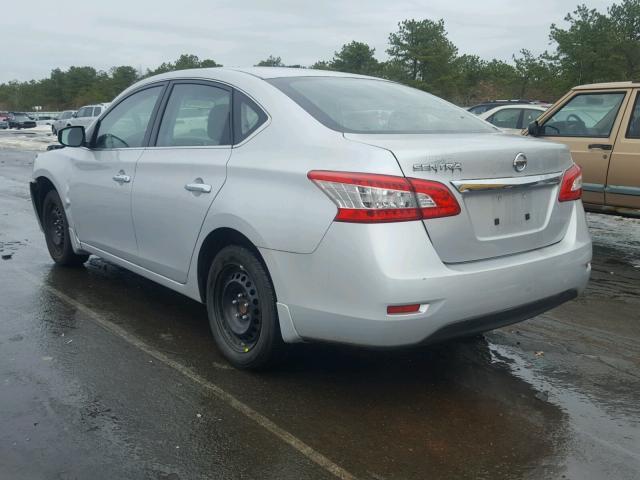 3N1AB7AP2FY378440 - 2015 NISSAN SENTRA S SILVER photo 3