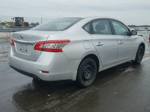 3N1AB7AP2FY378440 - 2015 NISSAN SENTRA S SILVER photo 4