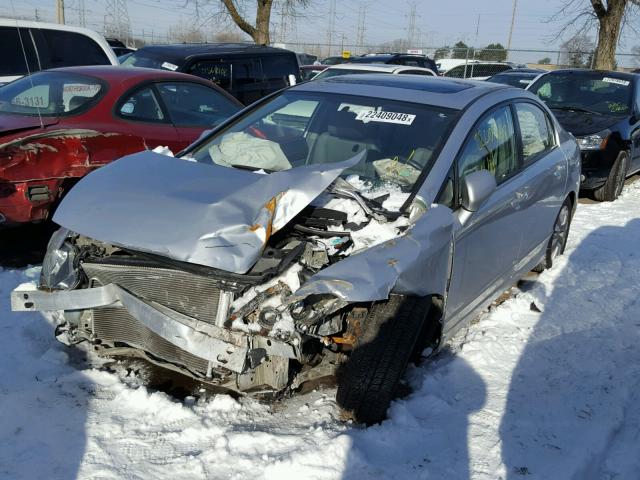 19XFA16999E012512 - 2009 HONDA CIVIC EXL SILVER photo 2