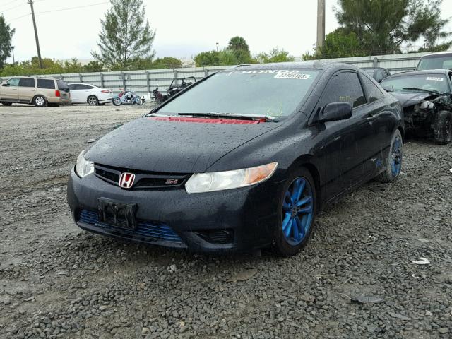 2HGFG21556H700792 - 2006 HONDA CIVIC SI BLACK photo 2