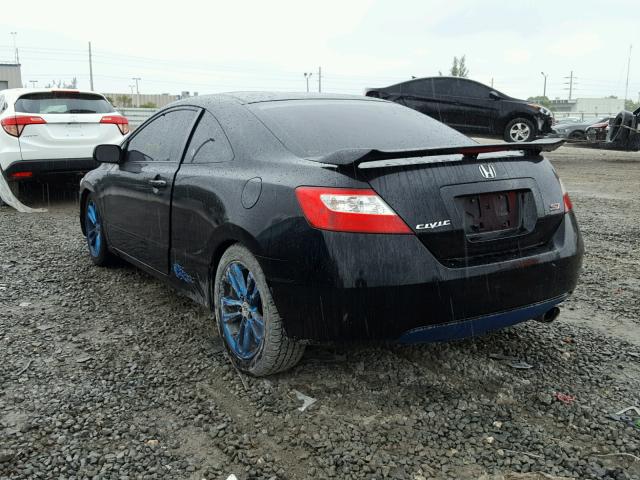 2HGFG21556H700792 - 2006 HONDA CIVIC SI BLACK photo 3