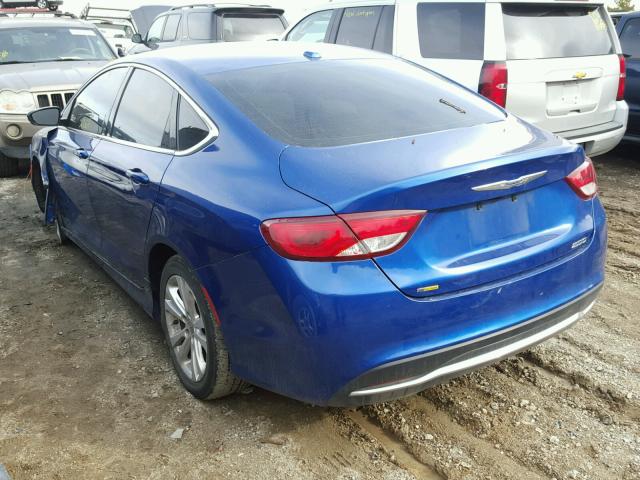 1C3CCCAB6GN105889 - 2016 CHRYSLER 200 LIMITE BLUE photo 3