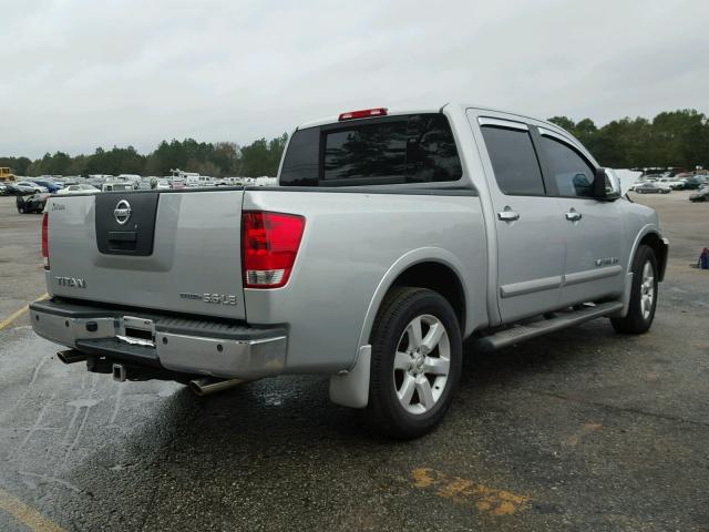 1N6BA07D28N302304 - 2008 NISSAN TITAN XE SILVER photo 4