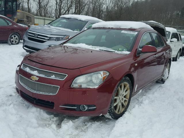 1G1ZK57718F152517 - 2008 CHEVROLET MALIBU LTZ MAROON photo 2