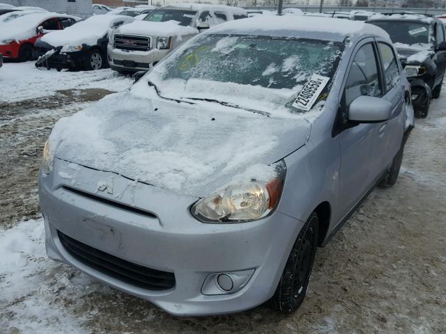 ML32A3HJ3FH039599 - 2015 MITSUBISHI MIRAGE DE SILVER photo 2