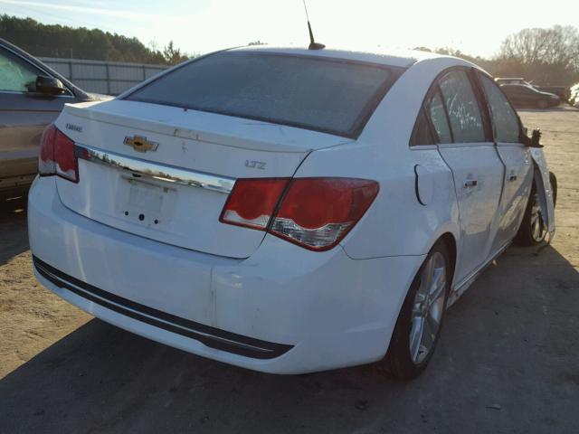 1G1PG5SB6E7296025 - 2014 CHEVROLET CRUZE LTZ WHITE photo 4