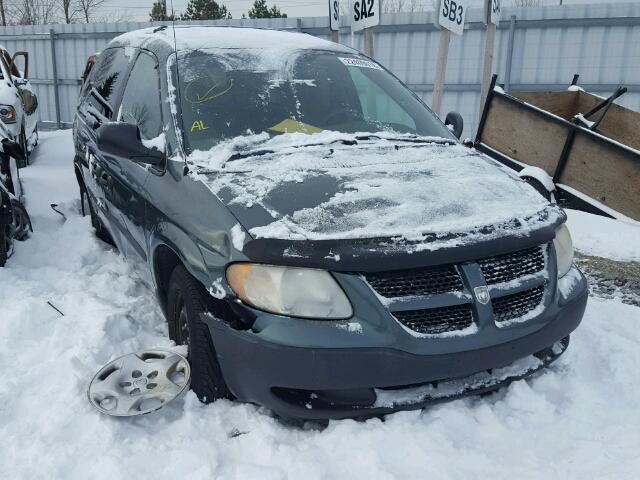 1B4GP25R82B713181 - 2002 DODGE CARAVAN SE GREEN photo 1