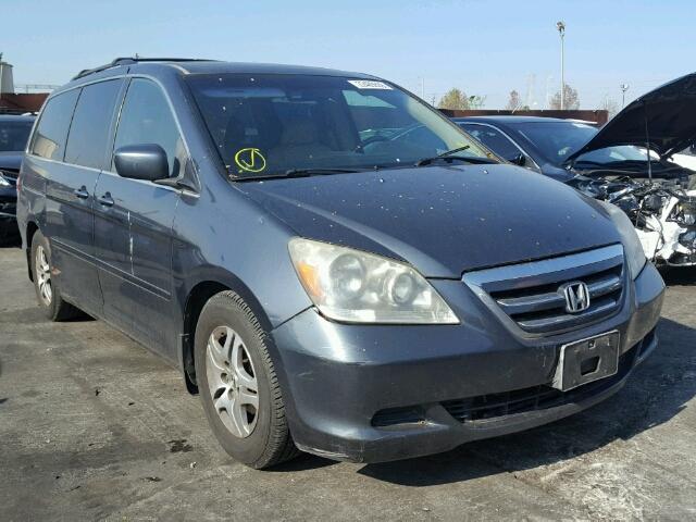 5FNRL38765B060701 - 2005 HONDA ODYSSEY EX BLUE photo 1