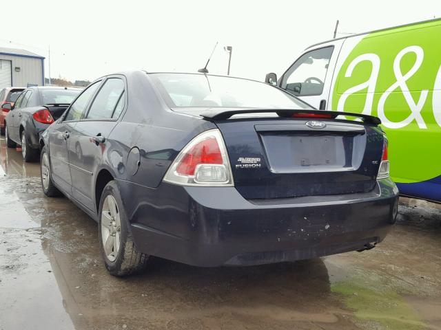 3FAHP07Z99R106629 - 2009 FORD FUSION SE BLUE photo 3