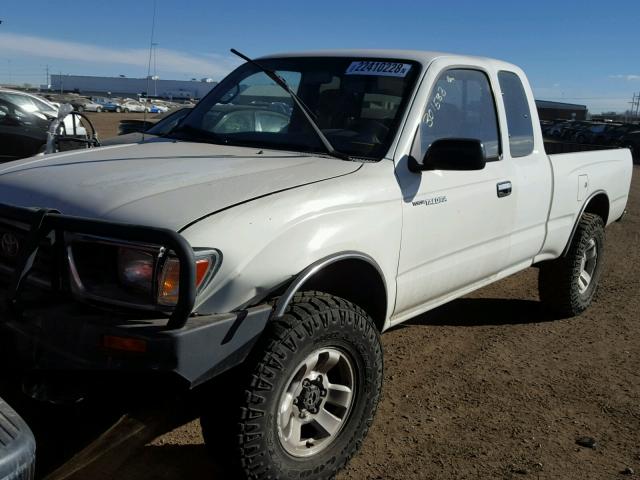 4TAWN72N0VZ257171 - 1997 TOYOTA TACOMA XTR WHITE photo 2