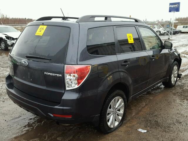 JF2SHCBC8DH421063 - 2013 SUBARU FORESTER 2 GRAY photo 4