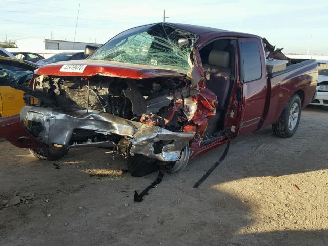 1N6AA06A26N540265 - 2006 NISSAN TITAN XE RED photo 2