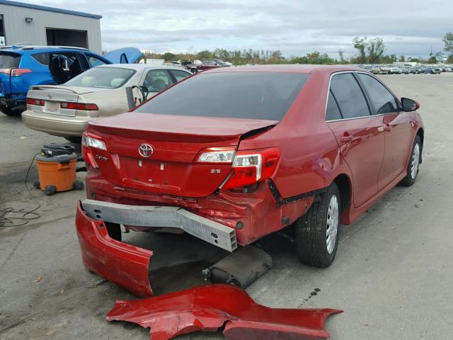 4T1BF1FK1EU755093 - 2014 TOYOTA CAMRY L RED photo 4